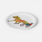 Racing Pferd und Buggy Papier Teller (Schrägansicht)