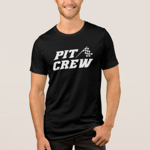 Racing Pit Crew Checkered Flag Tri-Blend Shirt