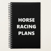 Racing Planner Sportpferde Pläne Planer (Vorderseite)