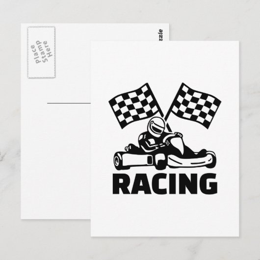 Racing Postkarte (Vorne/Hinten)