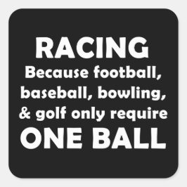 Racing Quadratischer Aufkleber