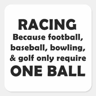 Racing Quadratischer Aufkleber