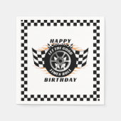 Racing Racecar Sports Car Checkered Supplies Party Serviette (Vorderseite)