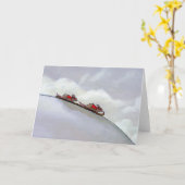 Racing Ratten Ski abwärts Spaß einzigartige Ratten Karte (Gelbe Blume)