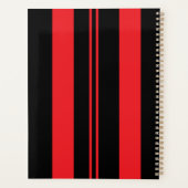 Racing Red Black Double Stripes Sport Custom Planer (Rückseite)