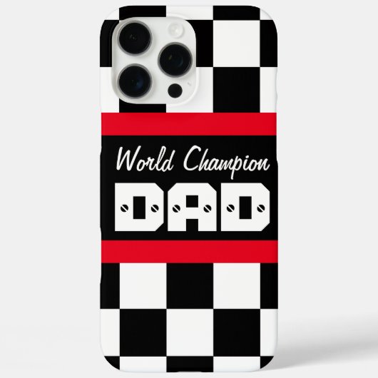 Racing Red Black World Champion Papa Case-Mate iPhone Hülle (Rückseite)