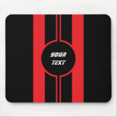 Racing Red Double Stripes Sport Custom Mousepad (Vorne)