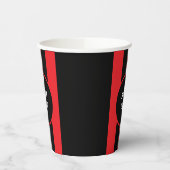 Racing Red Double Stripes Sport Pappbecher (Links)