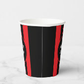 Racing Red Double Stripes Sport Pappbecher (Rechts)