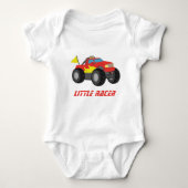 Racing Red Monster Truck, für Baby Boys Baby Strampler (Vorderseite)