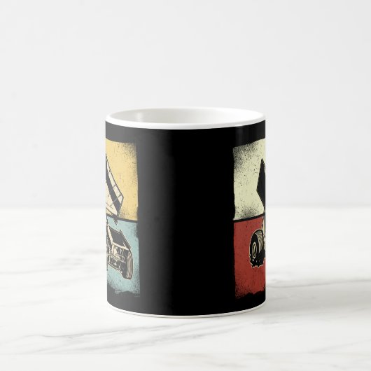 Racing Retro Sprint Car Sprint Car Kaffeetasse (Mittel)