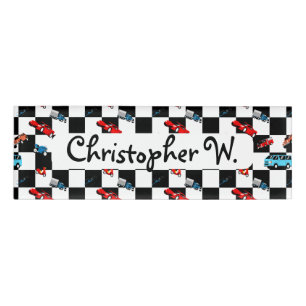 Racing Road Fun Vintag Vehicles Kinder Namenschild