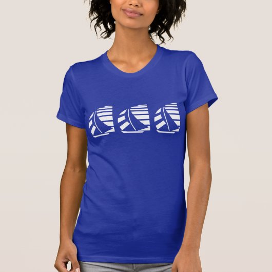 Racing Sailboat Boat Yachting T - Shirt (Vorderseite)