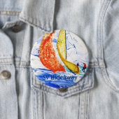 Racing Sailboat Name Abzeichen Grosses Button (Beispiel)