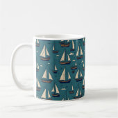 Racing Sailboat-Tasse Kaffeetasse (Links)