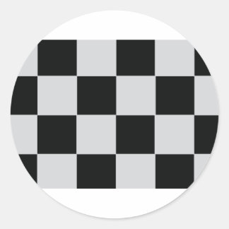 Racing Schachbrett Flag Runder Aufkleber