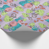 Racing Schnecken und Vögel Geschenkpapier (Ecke)