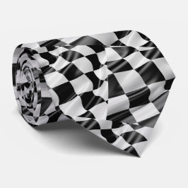 Racing Schwarz-weiß Waving Karo Flag Necktie Krawatte