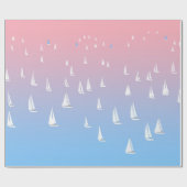 Racing Segelboote im offenen Meer Geschenkpapier (Flach)