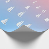 Racing Segelboote im offenen Meer Geschenkpapier (Ecke)