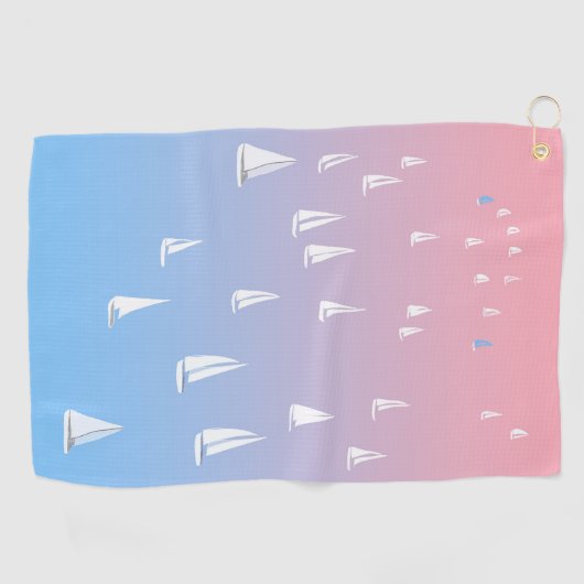 Racing Segelboote im offenen Meer Golfhandtuch (Horizontal)