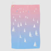 Racing Segelboote im offenen Meer Golfhandtuch (Vorderseite)