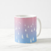 Racing Segelboote im offenen Meer Kaffeetasse (VorderseiteRechts)