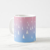 Racing Segelboote im offenen Meer Kaffeetasse (Vorderseite Links)