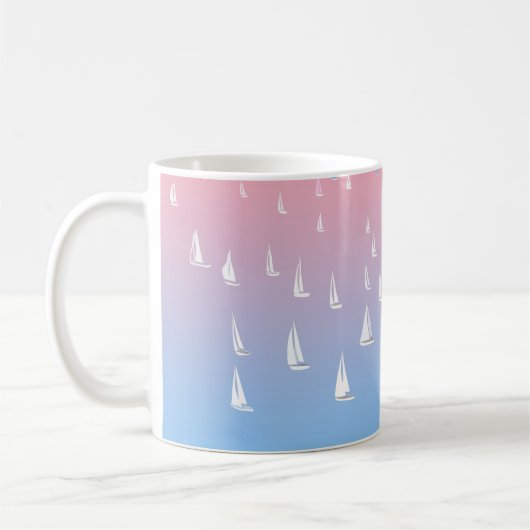 Racing Segelboote im offenen Meer Kaffeetasse (Links)