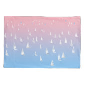 Racing Segelboote im offenen Meer Kissenbezug (Rückseite)