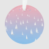 Racing Segelboote im offenen Meer Ornament (Vorderseite)