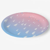 Racing Segelboote im offenen Meer Pappteller (Schrägansicht)