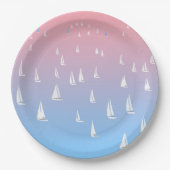 Racing Segelboote im offenen Meer Pappteller (Vorderseite)