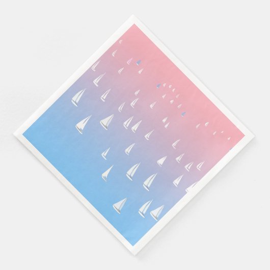 Racing Segelboote im offenen Meer Serviette (Ecke)