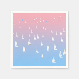 Racing Segelboote im offenen Meer Serviette