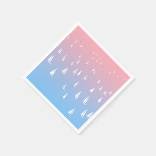 Racing Segelboote im offenen Meer Serviette (Ecke)