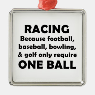Racing Silbernes Ornament