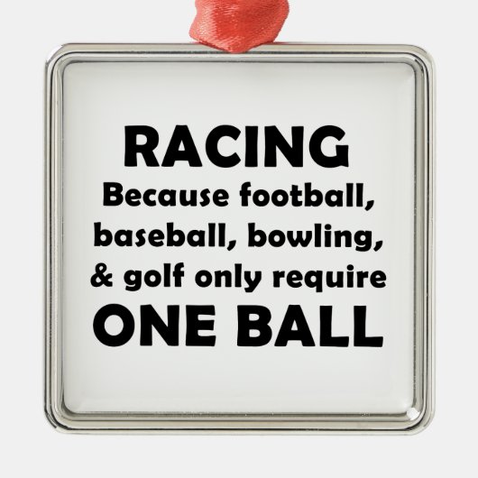 Racing Silbernes Ornament (Vorne)