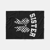 Racing Sister Of The First Birthday Boy Race Car F Fleecedecke (Vorderseite (Horizontal))