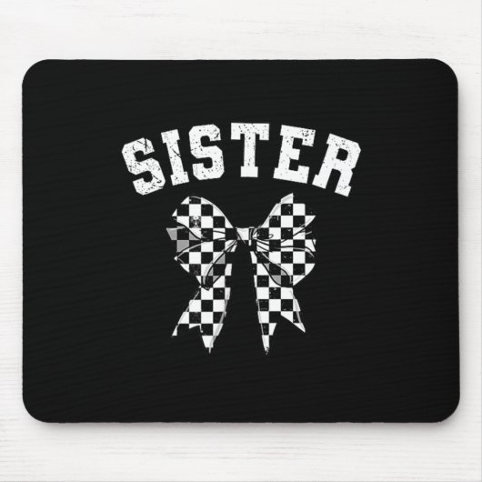 Racing Sister Of The First Birthday Boy Race Car F Mousepad (Vorne)