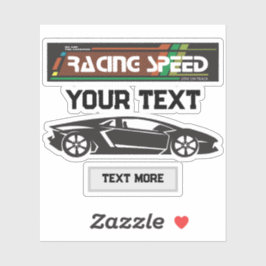 Racing Speed Car Design – Fast Motorsport Performa Aufkleber