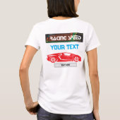 Racing Speed Car Design – Fast Motorsport Performa T-Shirt (Rückseite)