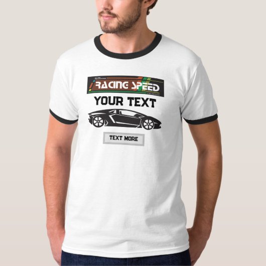 Racing Speed Car Design – Fast Motorsport Performa T-Shirt (Vorderseite)