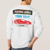 Racing Speed Car Design – Fast Motorsport Performa T-Shirt (Rückseite)