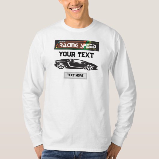 Racing Speed Car Design – Fast Motorsport Performa T-Shirt (Vorderseite)