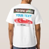 Racing Speed Car Design – Fast Motorsport Performa T-Shirt (Rückseite)