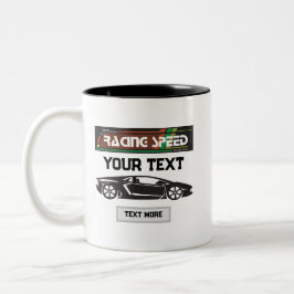 Racing Speed Car Design – Fast Motorsport Performa Zweifarbige Tasse