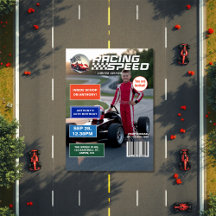 Racing Speed Magazine Cover Geburtstagsparty