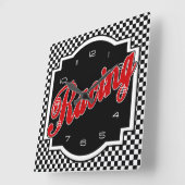 Racing Square Uhr in Schwarz und Weiß (Winkel)