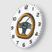 Racing Steering Wheel Controller Gamer Große Wanduhr (Winkel)